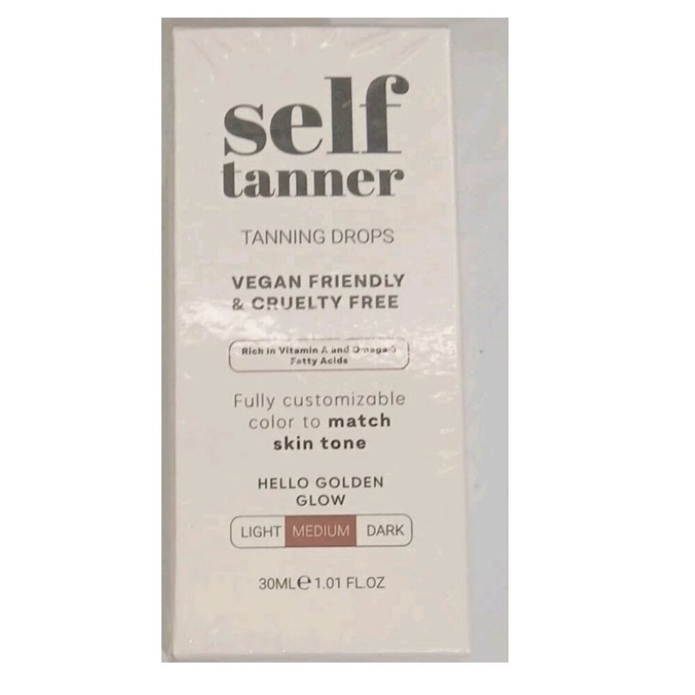 Self Tanning Drops For Face and Body hello golden skin tone Medium 30ml
